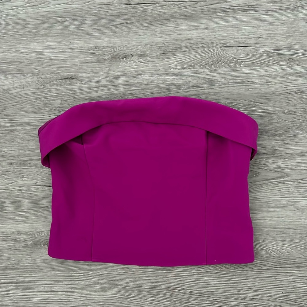 Dynamite Magenta Strapless Top